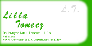 lilla tomecz business card